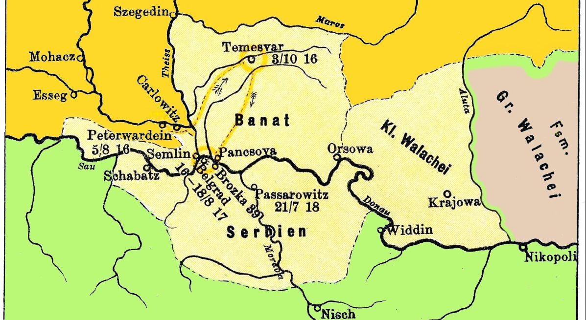Teritoriile atribuite Habsburgilor în urma tratatului de la Pojarevăţ.jpg